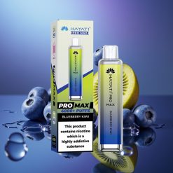 Hayati Pro Max 4000 Puffs Disposable Vape Afină Kiwi cu Baterie Reîncărcabilă