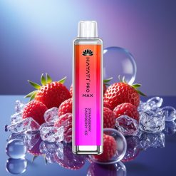 Hayati Pro Max 4000 Puffs LED Disposable Vape Căpșuni Zmeură Gheață