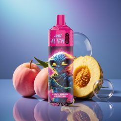 JNR Alien 10000 Pufuri Peach mango ananas cu Baterie 850mAh și LED RGB