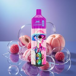 JNR Alien Max 18000 Puffs Afișaj LED și Dual Mesh Coil White Peach Razz