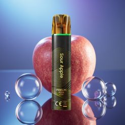 JNR Black&Golden 800 Puffs Disposable Vape Măr Acru 550mAh