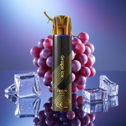 JNR Black&Golden 800 Pufuri 550mAh Gheață de Struguri Disposable Vape