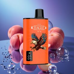 JNR EAGLE Smart 23000 Pufuri Disposable Vape Piersici Zemoase cu Ecran Digital și Bobină Mesh 1.0ohm