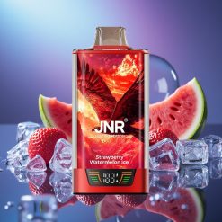 JNR Falcon Pro 28000 Bucăți Cu Afișaj Smart și Coil Dual Mesh Aromă Căpșună Pepene Gheață