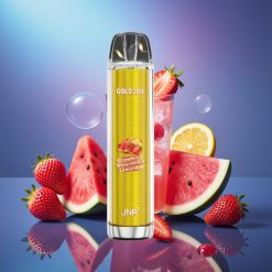 JNR Gold380 6000 Pufuri Disposable Vape Capsuni Pepene Limonadă 1500mAh