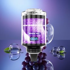 JNR Mega Shisha Hookah 100K Desktop Compatibility Strugure Menta 100000 de fumuri 60ml