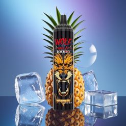 JNR Wolf Niplo 10000 Pufări Dispozabil Vape Ananas Gheață cu 20ml & Rezistență Mesh 1.0 Ohm